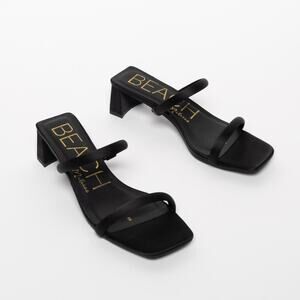 Matisse Jerry Black Block Heel Sandals
